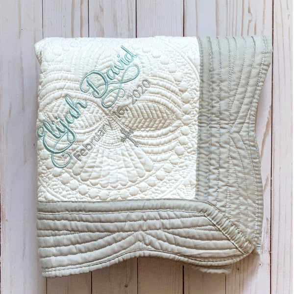 Personalized shop baptism blanket