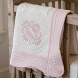 personalized monogram baby blanket for girl