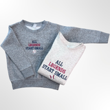 All Legends Start Small Baseball Sweatshirt for Toddlers