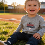 All Legends Start Small Baseball Sweatshirt for Toddlers