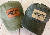 Personalized Tail Number Hat - Pilot Gift - Airplane Owner