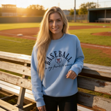 baseball is my favorite season ladies crewneck sweatshirt