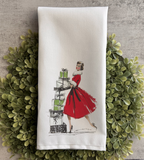 Christmas Kitchen Towel -Retro Glam Woman